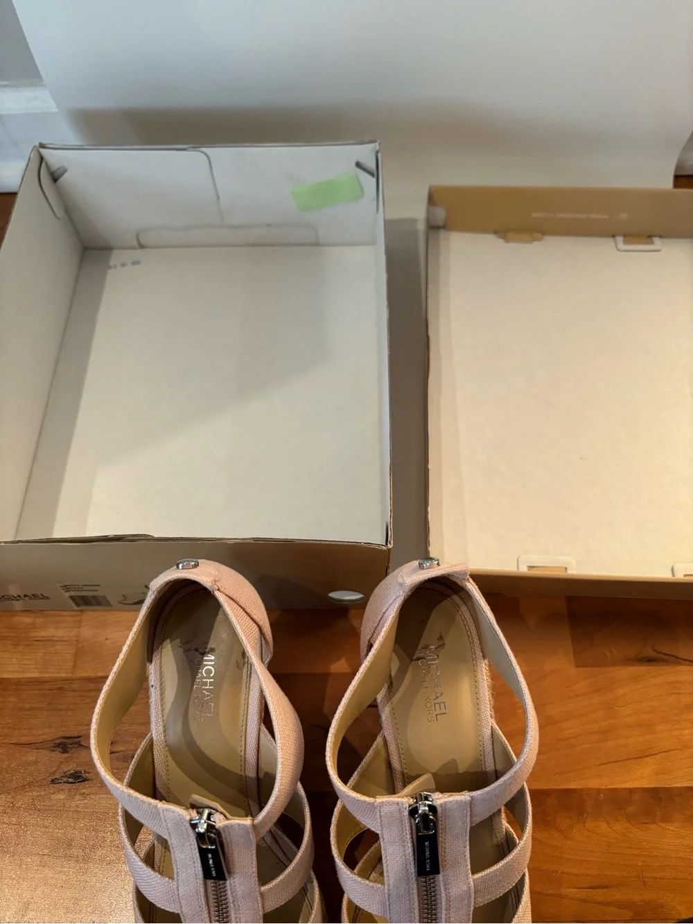 MICHAEL Michael Kors Blush Pink Strappy Wedge Sandals